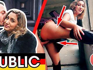 Erstes Mal Outdoor Fick für die unschuldige Milf in der Öffentlichkeit