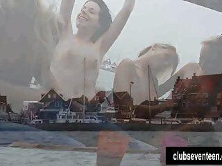 Teens lecken sich auf einem Boot