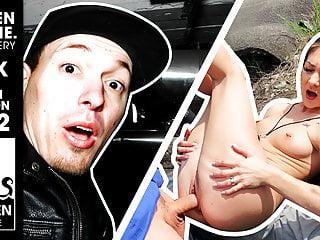 Deutsche lullu Gun nach dem Sex im Freien mit Cumshot in den Mund